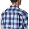 imageColumbia Mens Super Slack Tide Camp Shirt Short SleeveCollegiate Navy Ombre Check