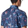 imageColumbia Mens Super Slack Tide Camp Shirt Short SleeveCollegiate Navy Palmeria