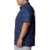 imageColumbia Mens Super Slack Tide Camp Shirt Short SleeveCollegiate Navy Stars N Stripes