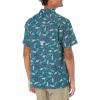 imageColumbia Mens Super Slack Tide Camp Shirt Short SleeveCollegiate Navy Tribal Fish Print