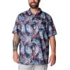 imageColumbia Mens Super Slack Tide Camp Shirt Short SleeveCollegiate Navy Tunatropic Print