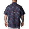 imageColumbia Mens Super Slack Tide Camp Shirt Short SleeveCollegiate Navy Tye Dye Print