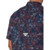 imageColumbia Mens Super Slack Tide Camp Shirt Short SleeveCollegiate Navy Tye Dye Print