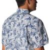 imageColumbia Mens Super Slack Tide Camp Shirt Short SleeveCool Grey Pfg Origins Print