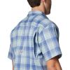 imageColumbia Mens Super Slack Tide Camp Shirt Short SleeveCrushed Blue Ombre Check