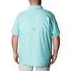 imageColumbia Mens Super Slack Tide Camp Shirt Short SleeveElectric Turquoise Deepsea Medley