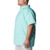 imageColumbia Mens Super Slack Tide Camp Shirt Short SleeveElectric Turquoise Deepsea Medley