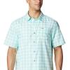 imageColumbia Mens Super Slack Tide Camp Shirt Short SleeveGulf Stream Palaka Plaid