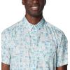 imageColumbia Mens Super Slack Tide Camp Shirt Short SleeveIcy Morn Fishtiki