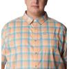 imageColumbia Mens Super Slack Tide Camp Shirt Short SleeveLight Coral Mid Gingham