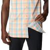 imageColumbia Mens Super Slack Tide Camp Shirt Short SleeveLight Coral Mid Gingham