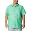 imageColumbia Mens Super Slack Tide Camp Shirt Short SleeveLight Jade Merry Mahi Print