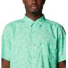 imageColumbia Mens Super Slack Tide Camp Shirt Short SleeveLight Jade Merry Mahi Print