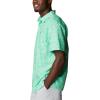 imageColumbia Mens Super Slack Tide Camp Shirt Short SleeveLight Jade Merry Mahi Print