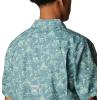 imageColumbia Mens Super Slack Tide Camp Shirt Short SleeveMetal Small Mighty Marlins Print