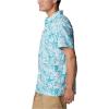 imageColumbia Mens Super Slack Tide Camp Shirt Short SleeveOcean Teal Sailstroke