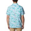 imageColumbia Mens Super Slack Tide Camp Shirt Short SleeveOcean Teal Sailstroke