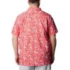 imageColumbia Mens Super Slack Tide Camp Shirt Short SleeveRed Hibiscus Kona Print