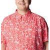 imageColumbia Mens Super Slack Tide Camp Shirt Short SleeveRed Hibiscus Kona Print