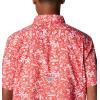 imageColumbia Mens Super Slack Tide Camp Shirt Short SleeveRed Hibiscus Kona Print