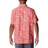 imageColumbia Mens Super Slack Tide Camp Shirt Short SleeveRed Hibiscus Kona Print