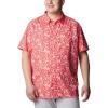imageColumbia Mens Super Slack Tide Camp Shirt Short SleeveRed Hibiscus Kona Print
