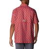 imageColumbia Mens Super Slack Tide Camp Shirt Short SleeveRed Spark Fish Bobber Print