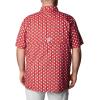 imageColumbia Mens Super Slack Tide Camp Shirt Short SleeveRed Spark Fish Bobber Print