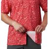 imageColumbia Mens Super Slack Tide Camp Shirt Short SleeveRed Spark Gamefish Print