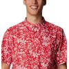 imageColumbia Mens Super Slack Tide Camp Shirt Short SleeveRed Spark Kona Kalikimaka Print