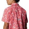 imageColumbia Mens Super Slack Tide Camp Shirt Short SleeveRed Spark Kona Print