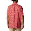 imageColumbia Mens Super Slack Tide Camp Shirt Short SleeveRed Spark Merry Mahi Print