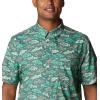 imageColumbia Mens Super Slack Tide Camp Shirt Short SleeveSafari Fishfinder Print