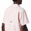 imageColumbia Mens Super Slack Tide Camp Shirt Short SleeveSorbet Palaka Plaid