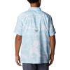 imageColumbia Mens Super Slack Tide Camp Shirt Short SleeveSpring Blue Hula Fish Print