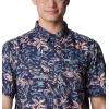 imageColumbia Mens Super Slack Tide Camp Shirt Short SleeveTranquil Teal Kona Kraze Print