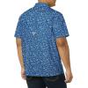 imageColumbia Mens Super Slack Tide Camp Shirt Short SleeveVivid Blue Gamefish Print