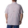 imageColumbia Mens Super Slack Tide Camp Shirt Short SleeveWhite Fish Bobber Print