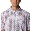 imageColumbia Mens Super Slack Tide Camp Shirt Short SleeveWhite Fish Bobber Print