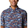 imageColumbia Mens Super Slack Tide Camp Shirt Short SleeveWhite Sails Away Print