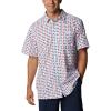 imageColumbia Mens Super Slack Tide Camp Shirt Short SleeveWhite Fish Bobber Print