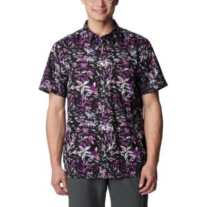 imageColumbia Mens Super Slack Tide Camp Shirt Short SleeveBlack Kona Kraze Print