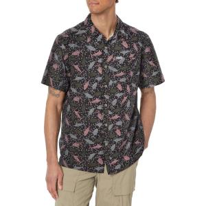 imageColumbia Mens Super Slack Tide Camp Shirt Short SleeveBlack Tribal Fish Print