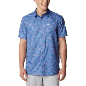 imageColumbia Mens Super Slack Tide Camp Shirt Short SleeveBluebell Keye Takeaway