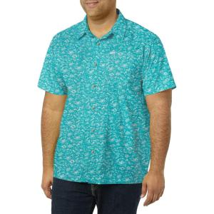 imageColumbia Mens Super Slack Tide Camp Shirt Short SleeveBright Aqua Gamefish Print