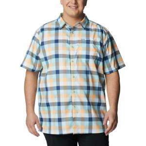 imageColumbia Mens Super Slack Tide Camp Shirt Short SleeveBright Nectar Multi Gingham