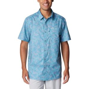 imageColumbia Mens Super Slack Tide Camp Shirt Short SleeveCanyon Blue Keye Takeaway