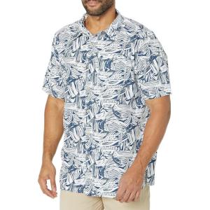 imageColumbia Mens Super Slack Tide Camp Shirt Short SleeveCarbon Sailstroke