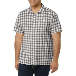 imageColumbia Mens Super Slack Tide Camp Shirt Short SleeveCity Grey Palaka Plaid