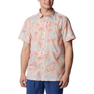 imageColumbia Mens Super Slack Tide Camp Shirt Short SleeveCool Grey Tunatropic Print